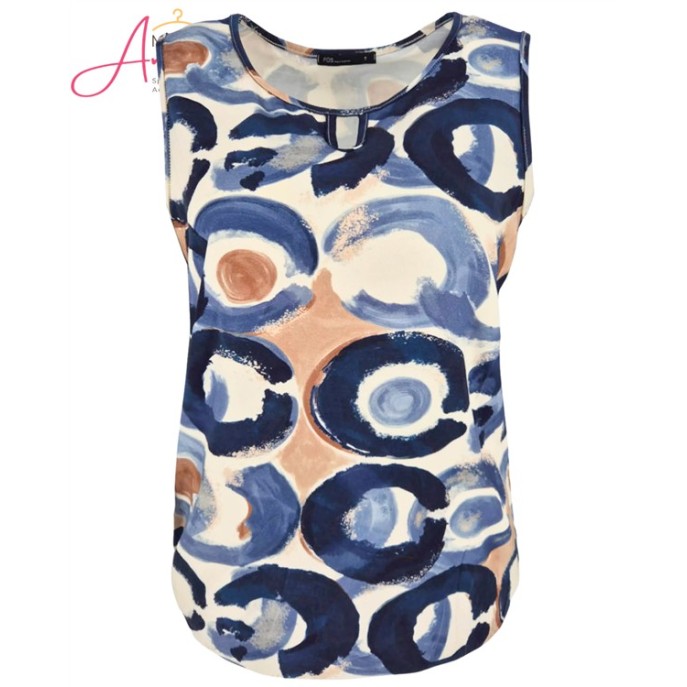 FOS Top Mimi Circle dot Navy
